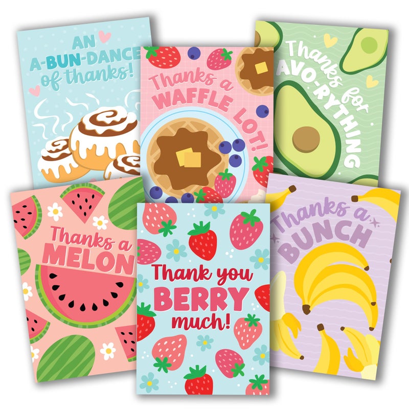 Hadley Designs 54 Colorful Funny Thank You Cards With Envelopes Bulk - Thank You Notes With Envelopes Set, Thank You Card Kids, Teacher Thank You Teacher Cards, Kids Thank You Card For Teachers Appreciation - Image 1